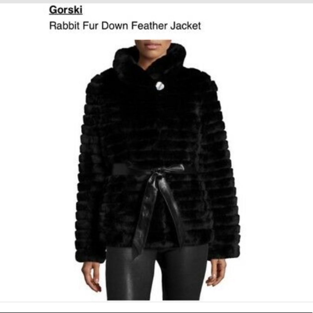 GORSKI RABBIT FUR DOWN JACKET NEW WITH TAGS